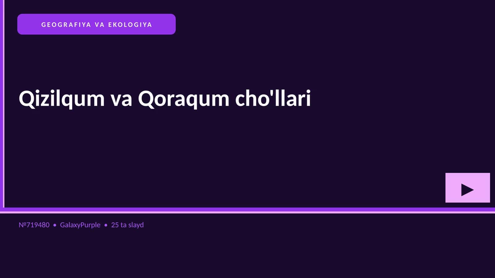 Qizilqum va Qoraqum cho'llari 1