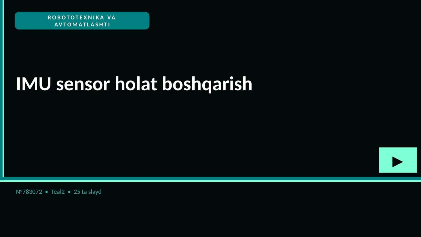 IMU sensor holat boshqarish 1
