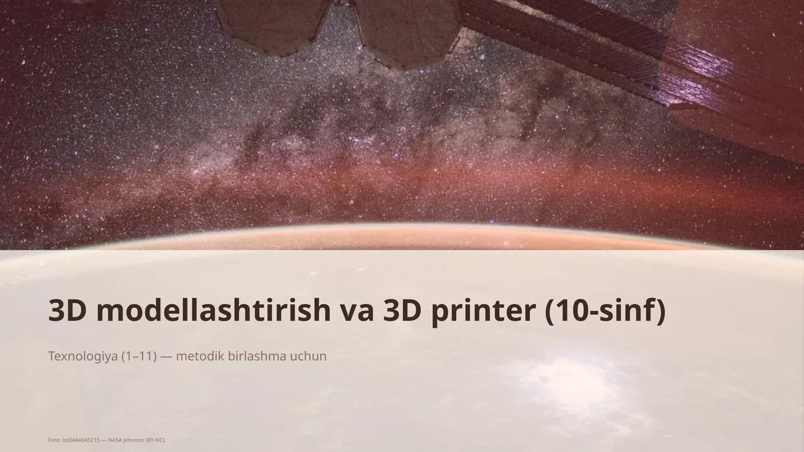 3D modellashtirish va 3D printer (10-sinf) 1