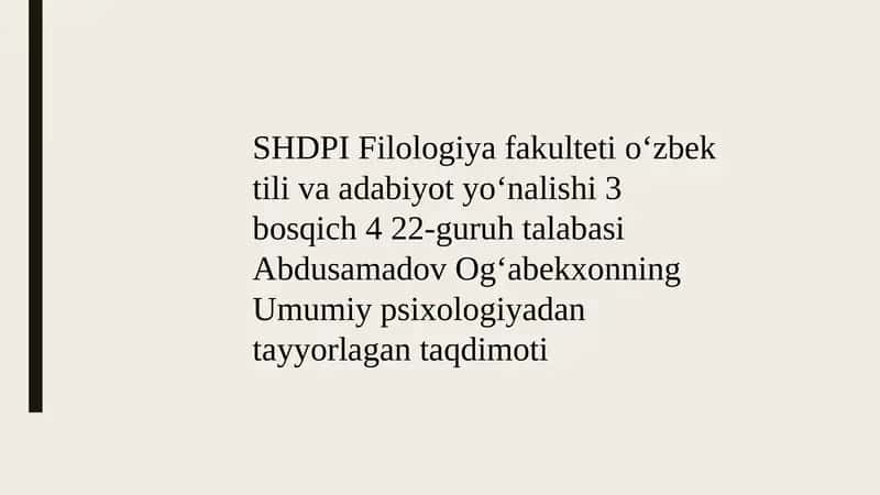 Hozirgi zamon psixologiyasining tadqiqot metodlari 1