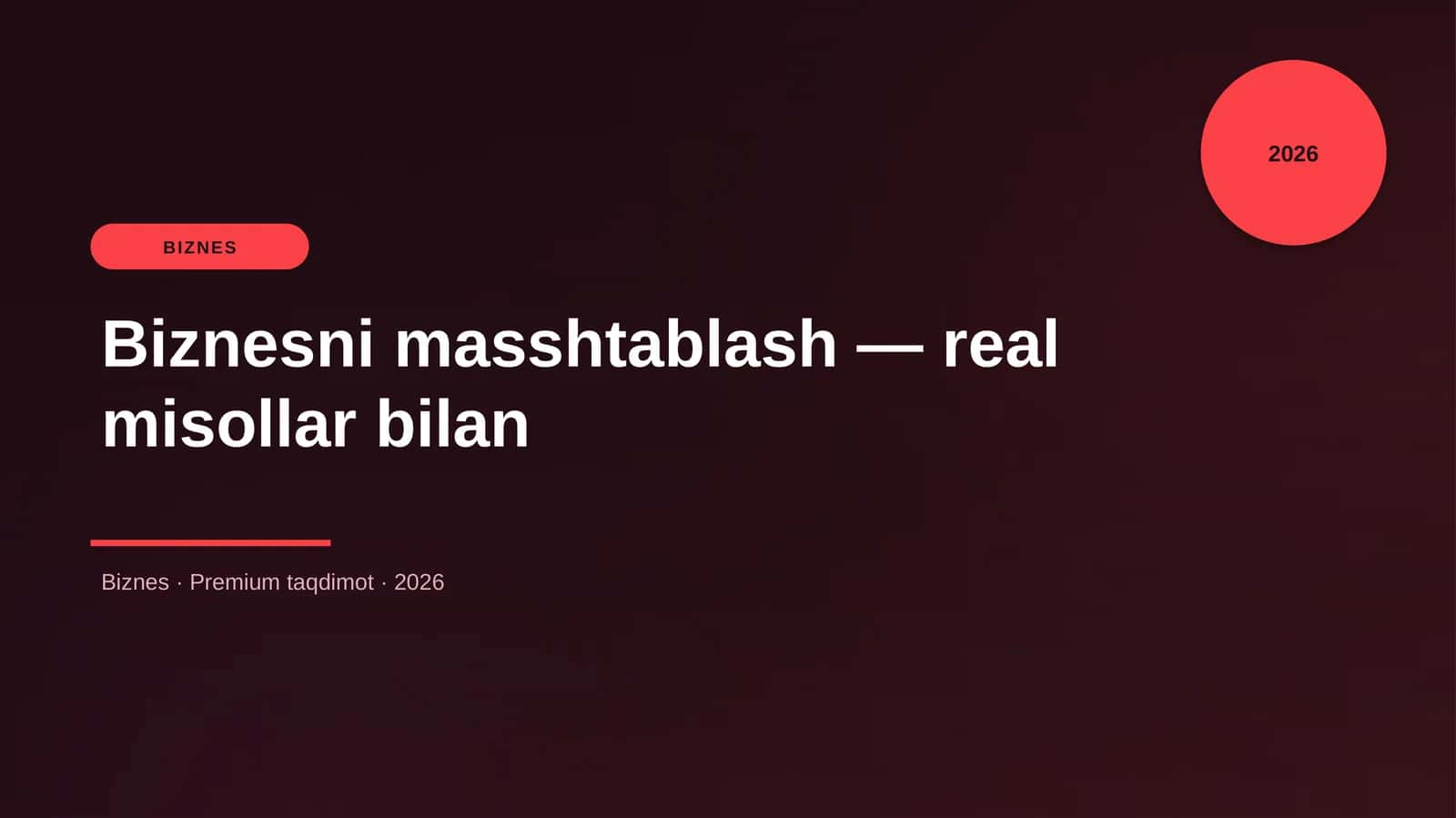 Biznesni masshtablash — real misollar bilan 1