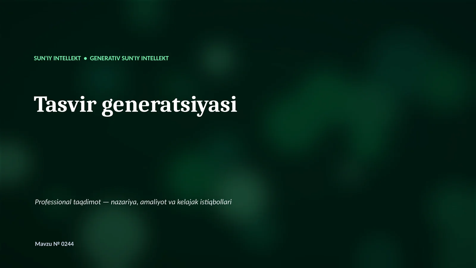 Generativ sun'iy intellekt 1