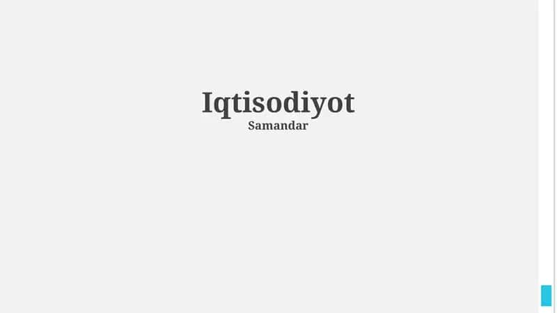 Iqtisodiyotning asosiy prinsiplari 1