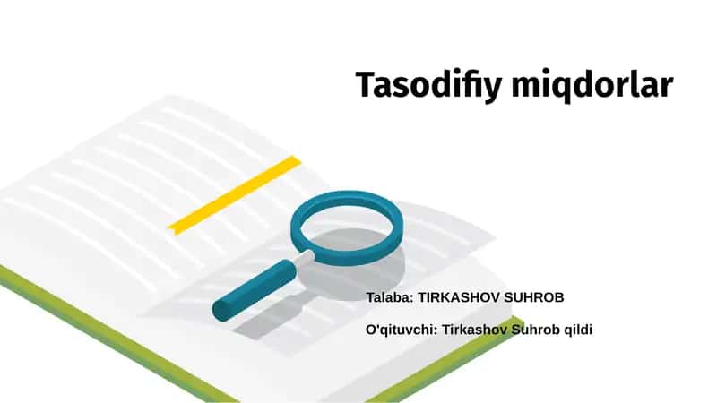 Tasodifiy miqdorlar 1