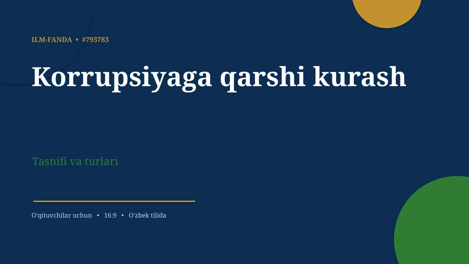 Korrupsiyaga qarshi kurash 1