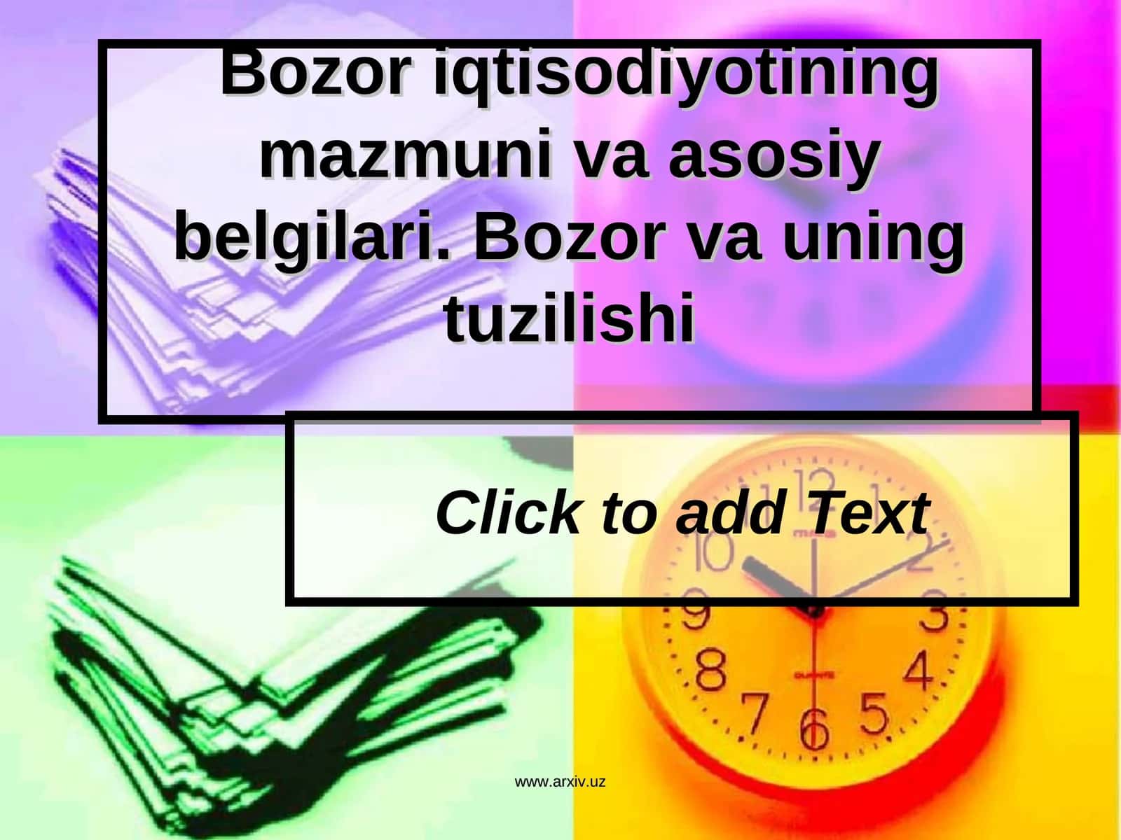 Bоzоr iqtisоdiyotining mazmuni va asоsiy bеlgilari 1