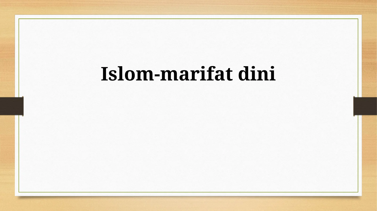 Islom-marifat dini 1