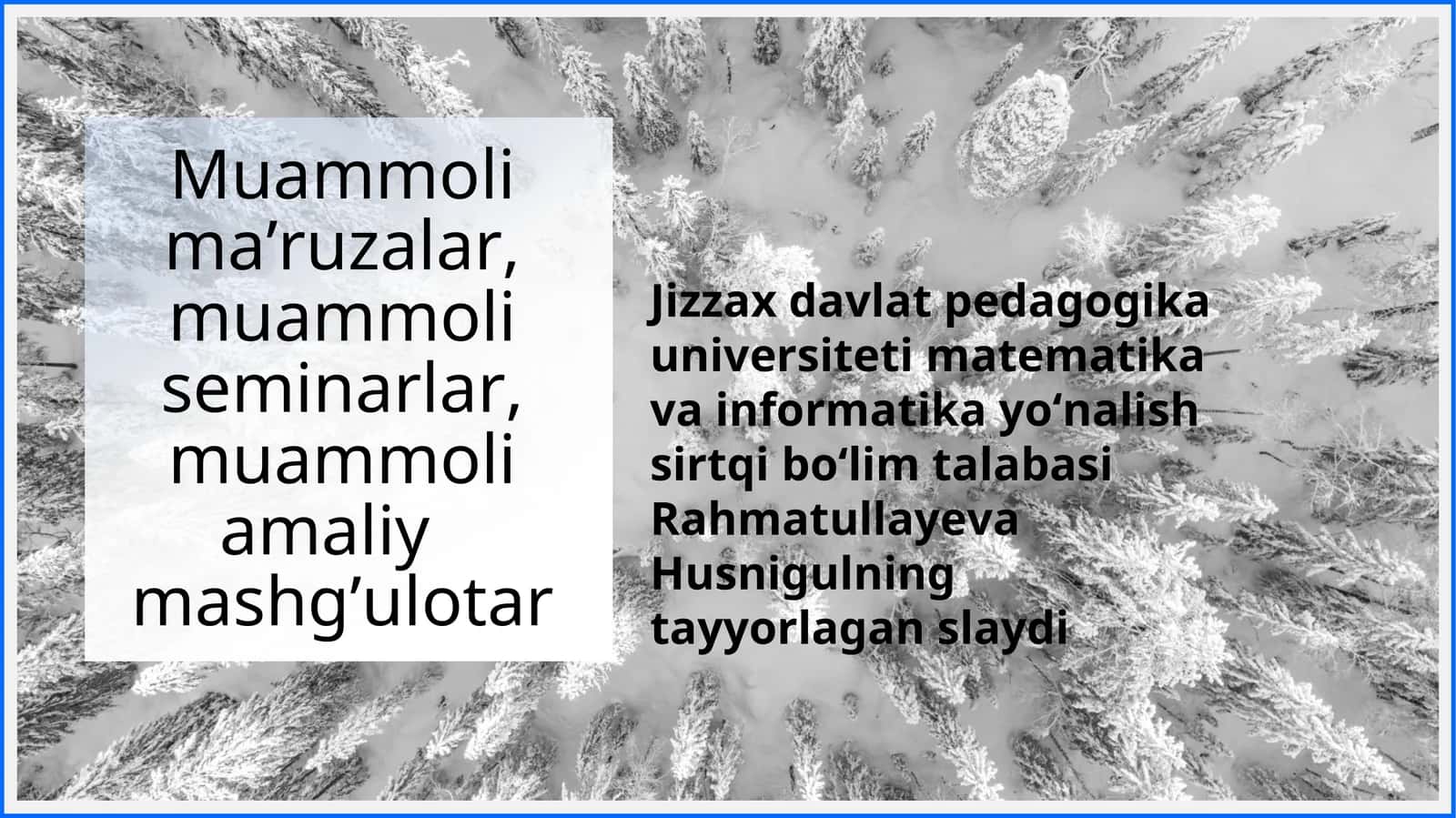 Muammoli ma’ruzalar, muammoli seminarlar, muammoli amaliymashg’ulotar 1