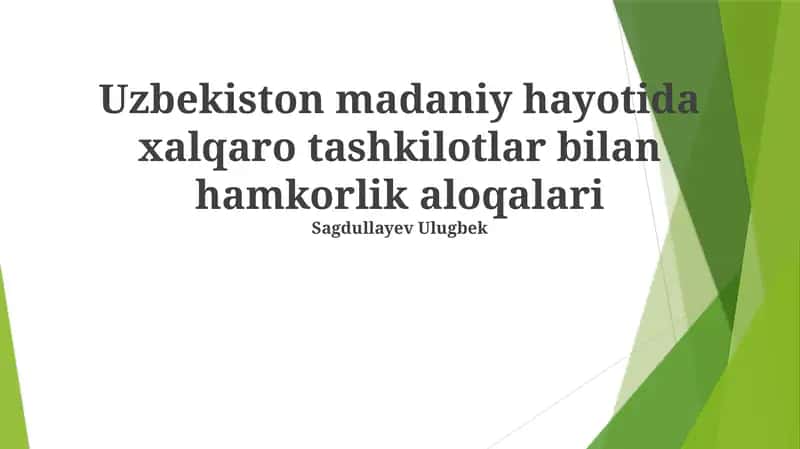 Madaniy turizmni rivojlantirishda xalqaro hamkorlik 1