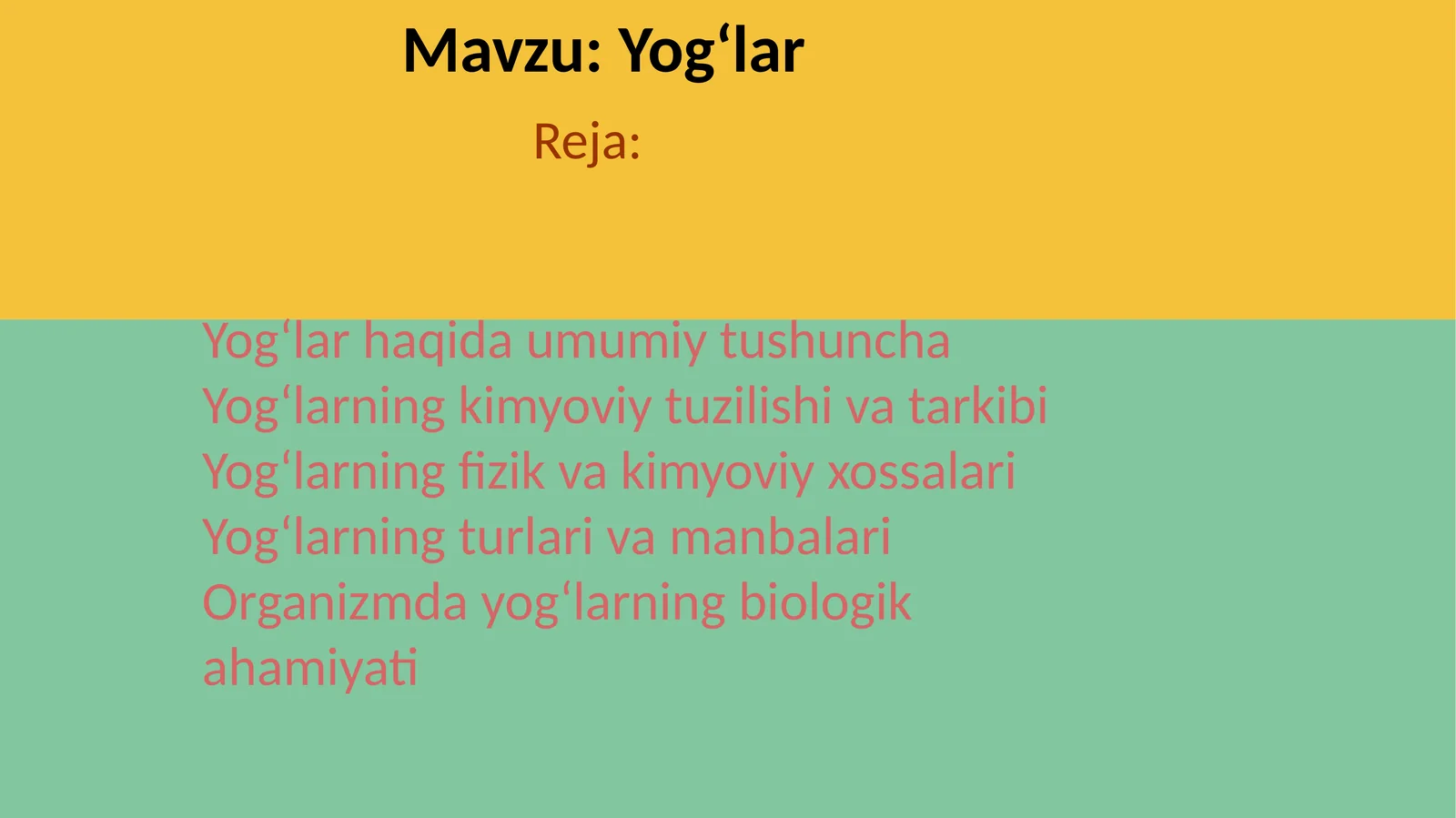 Yogʻlar 1