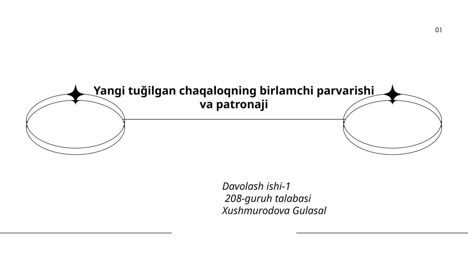 Yangi tuğilgan chaqaloqning birlamchi parvarishi va patronaji 1