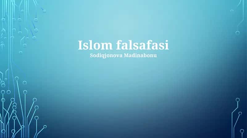 Islom falsafasi 1