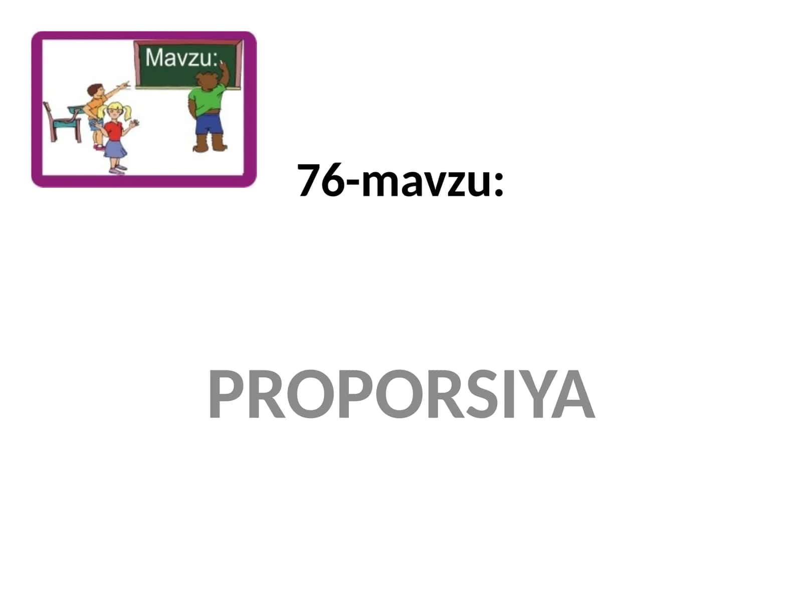 Proporsiya 1