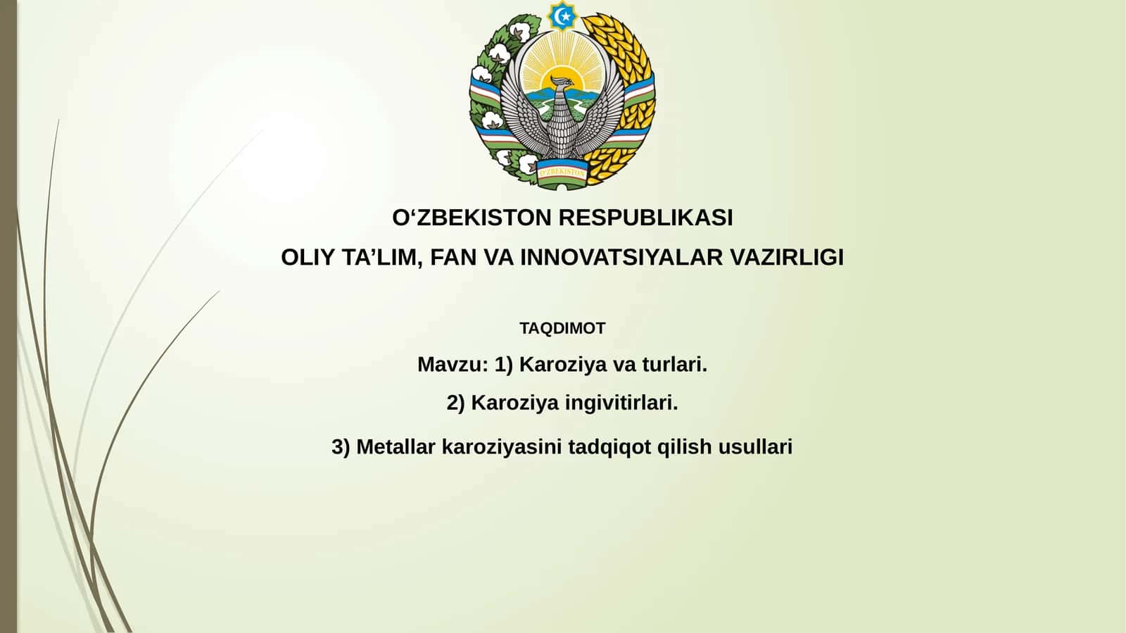 Korroziya va uning turlari 1