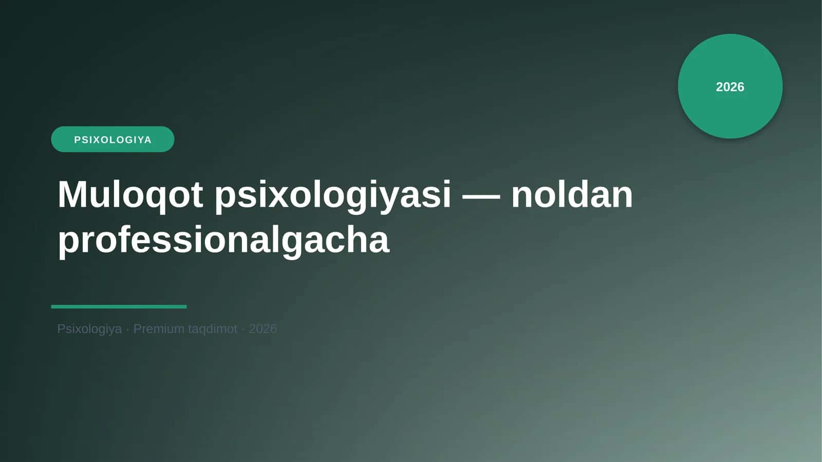 Muloqot psixologiyasi — noldan professionalgacha 1