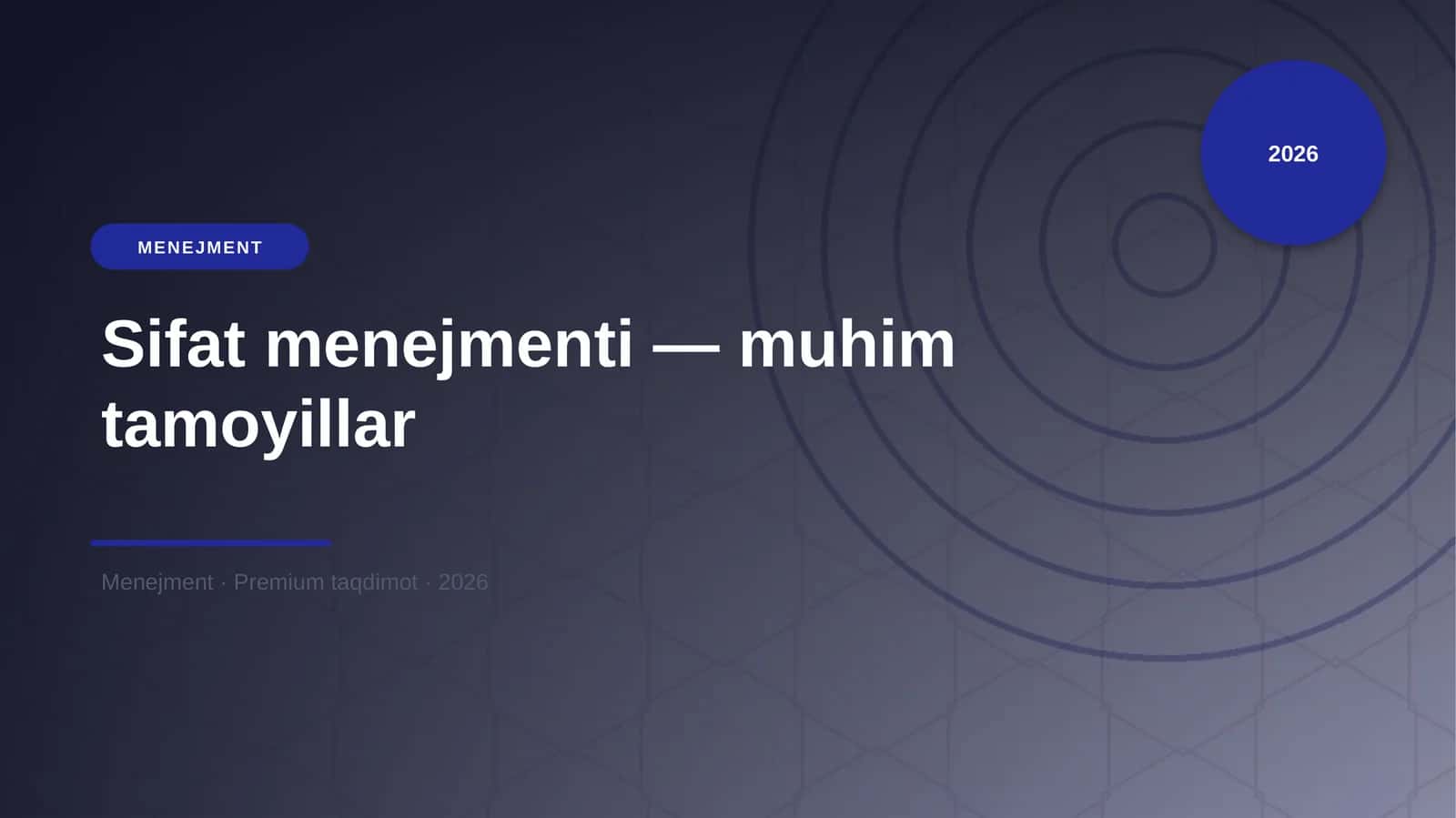 Sifat menejmenti — muhim tamoyillar 1