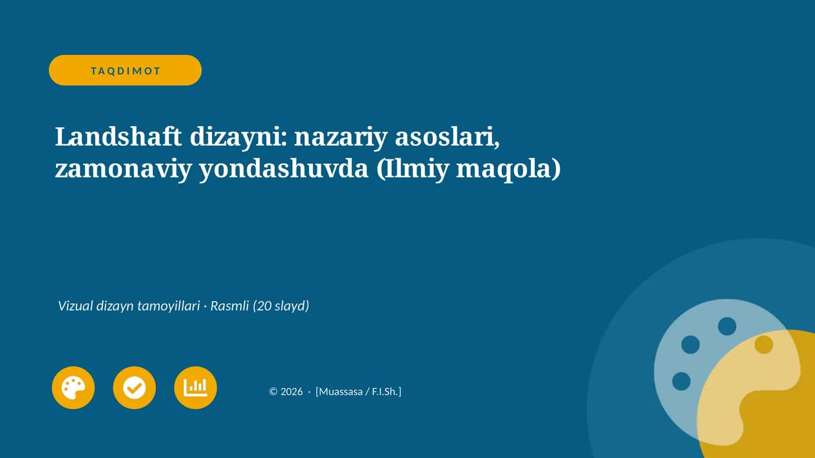 Landshaft dizayni: nazariy asoslari, zamonaviy yondashuvda (Ilmiy maqola) 1