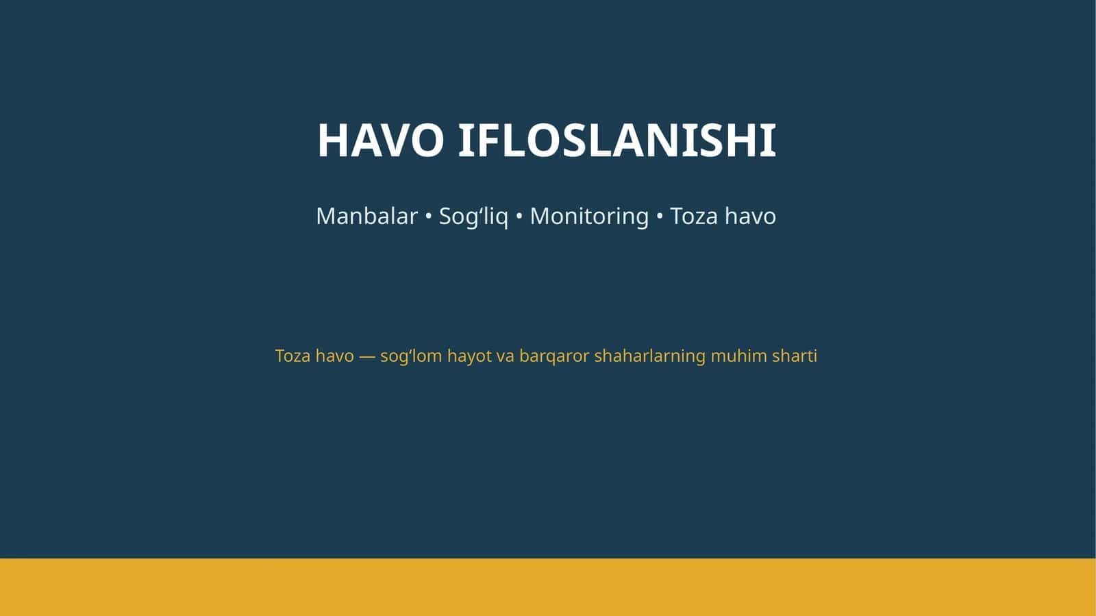 HAVO IFLOSLANISHI 1