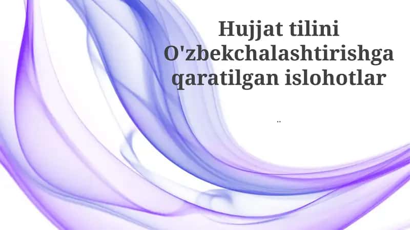Oʻzbekistonda Huquqiy Tilning Kelib Chiqishi 1