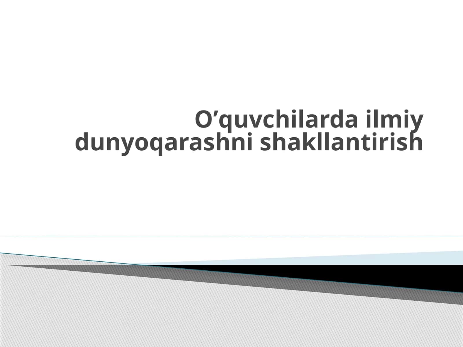 Dunyoqarash Pedagogika Jarayon Sifatida 1