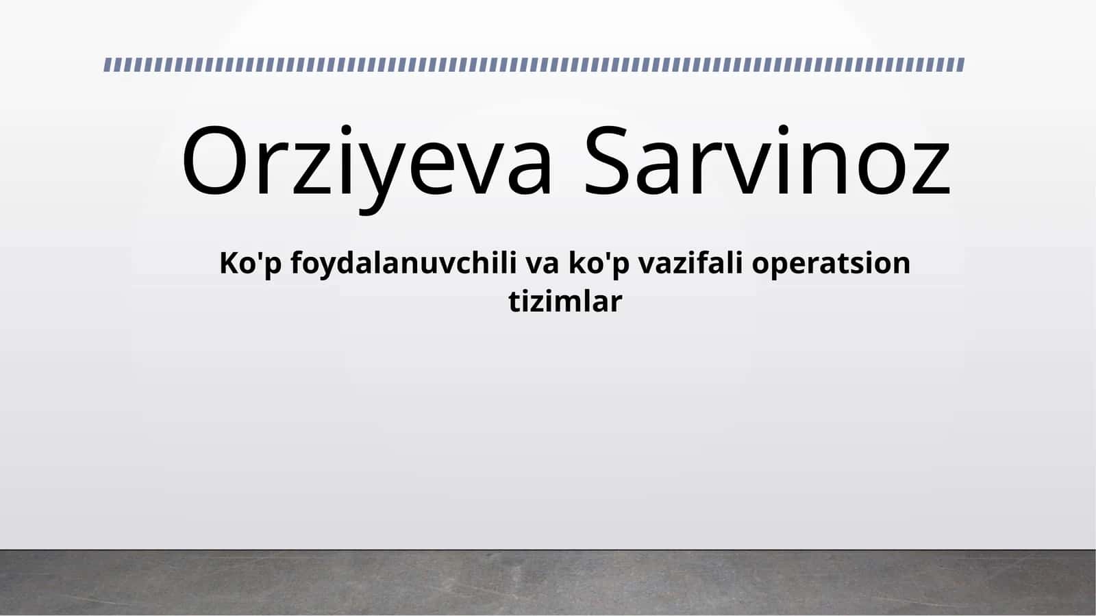 Operatsion tizimlar 1
