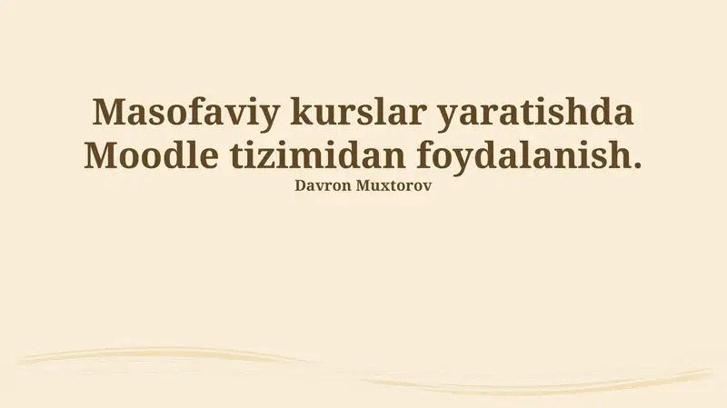 Moodle tizimi 1