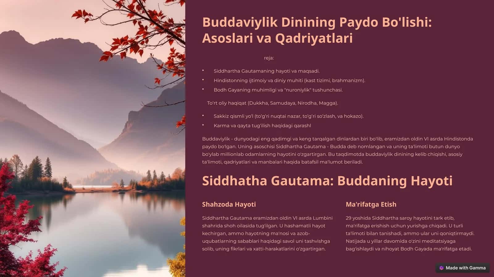 Buddaviylik Dinining Paydo Bo'lishi: Asoslari va Qadriyatlari 1