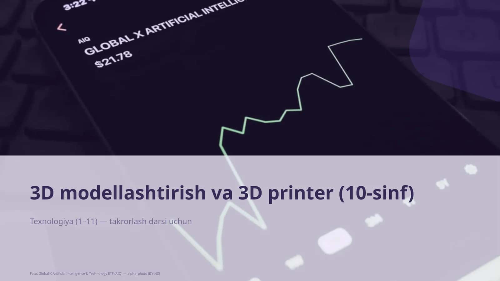 3D modellashtirish va 3D printer (10-sinf) 1