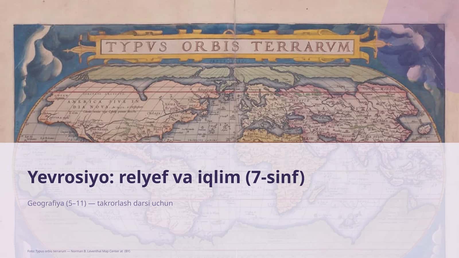 Yevrosiyo: relyef va iqlim (7-sinf) 1