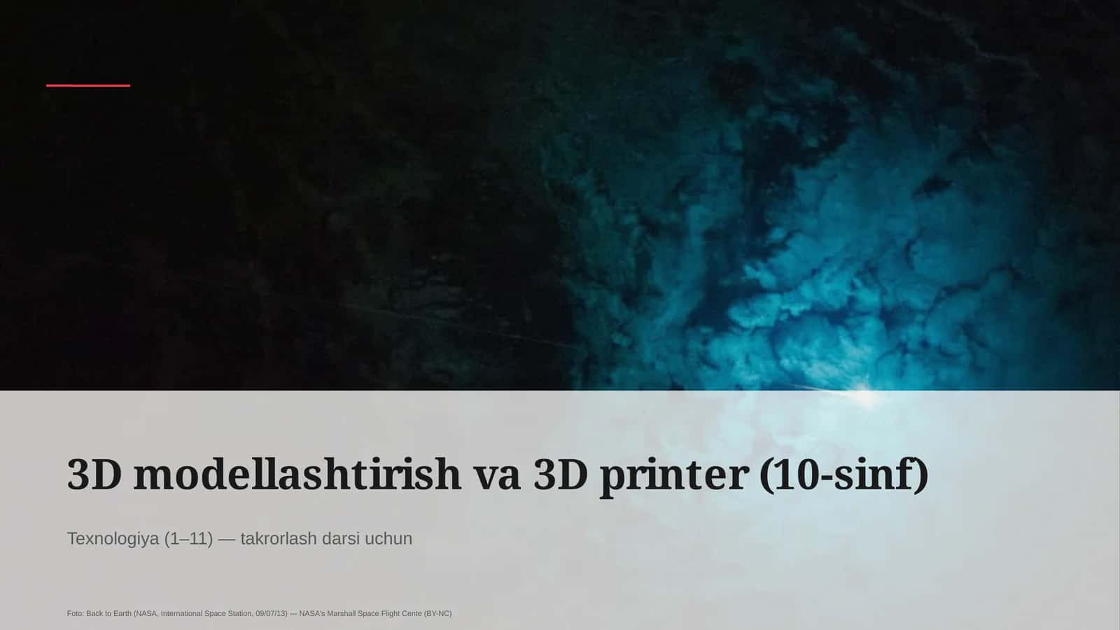 3D modellashtirish va 3D printer (10-sinf) 1