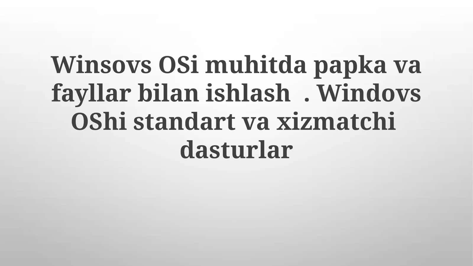 WindovsOS 1