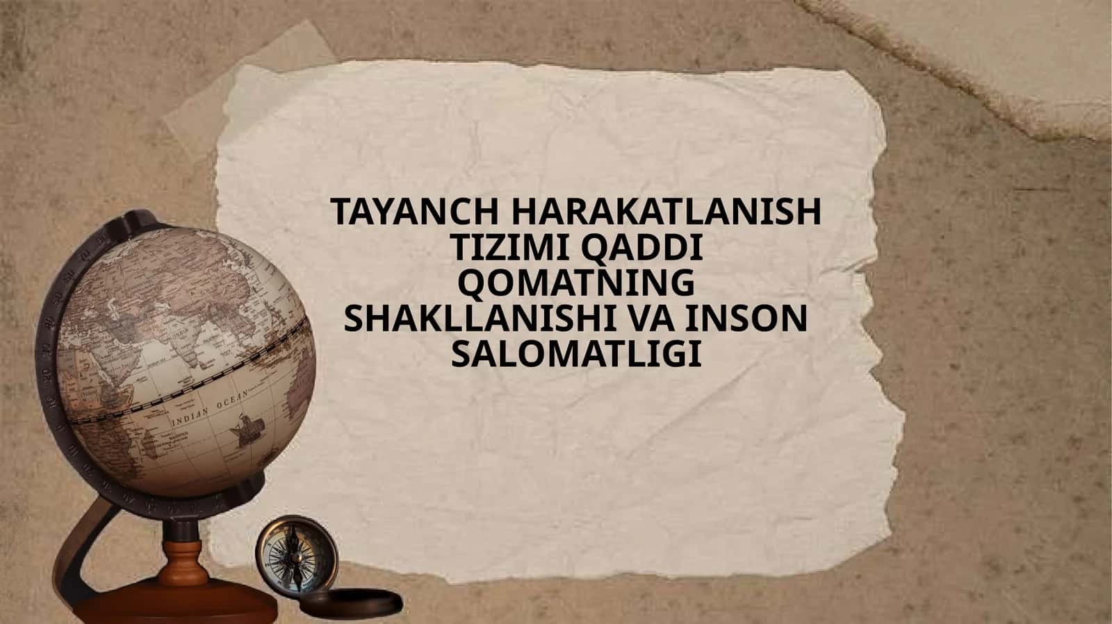 TAYANCH HARAKATLANISH TIZIMI QADDI QOMATNING SHAKLLANISHI VA INSON SALOMATLIGI 1