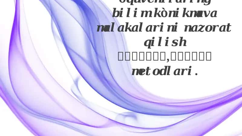 Iste'dodli bolalarning kognitiv qobiliyatlarini nazorat qilish: umumiy tavsif 1
