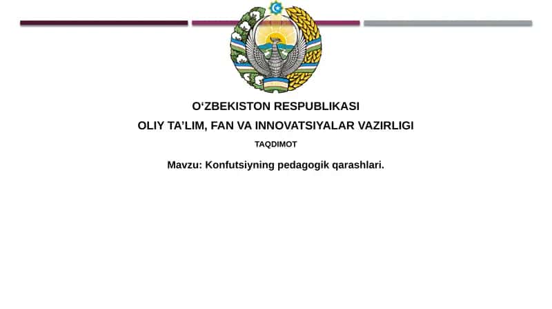 Konfutsiyning pedagogik qarashlari 1