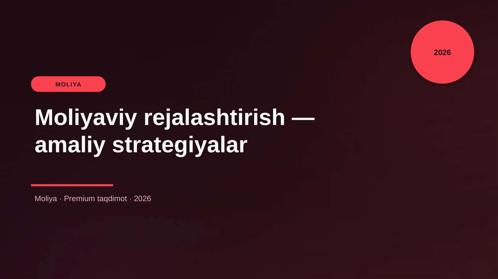 Moliyaviy rejalashtirish — amaliy strategiyalar 1