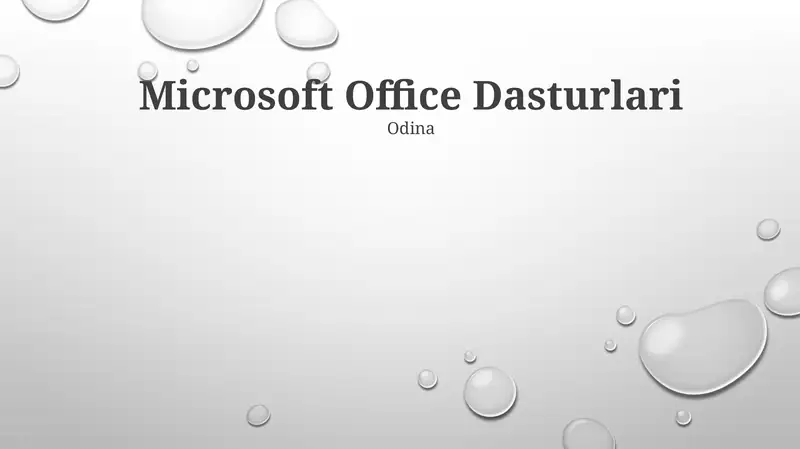 Microsoft Office Dasturlari 1