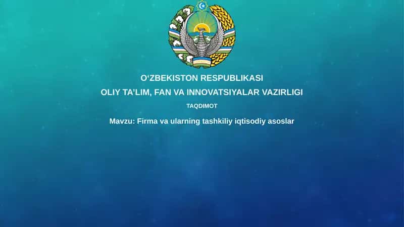 Korxona va tashkilot iqtisodiyotining asosiy tushunchalari 1