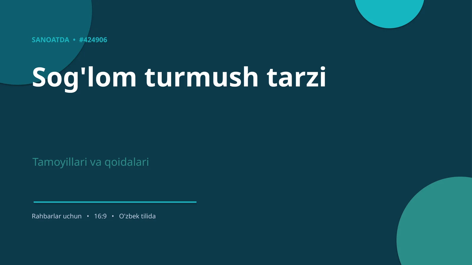 Sog'lom turmush tarzi 1