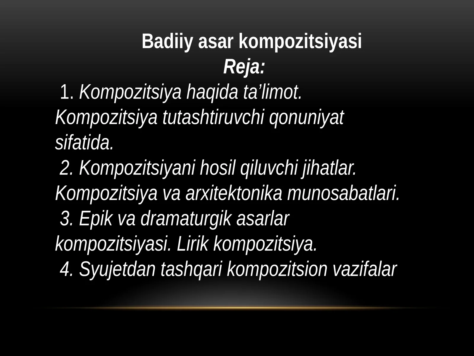 Badiiy asar kompozitsiyasi 1