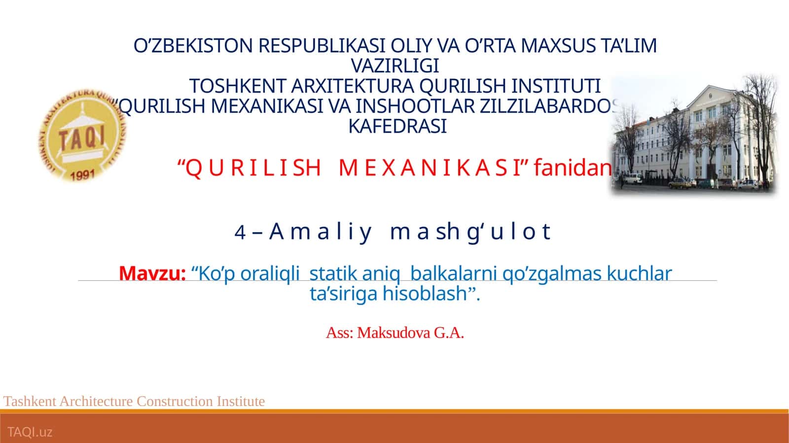 Qavatlar sxemasi 1