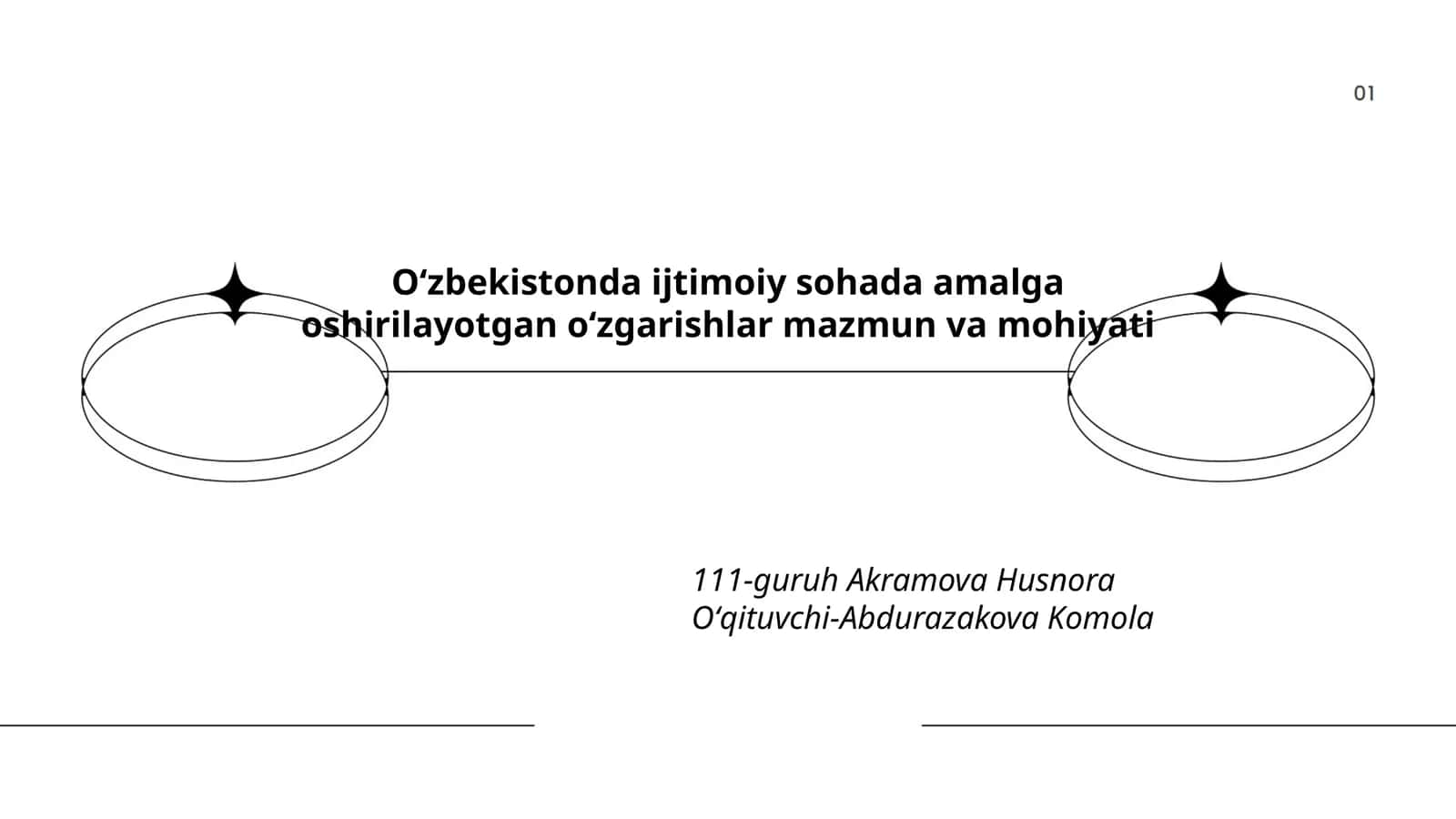 O'zbekistonda ijtimoiy sohada amalga oshirilayotgan o'zgarishlar mazmun va mohiyati 1