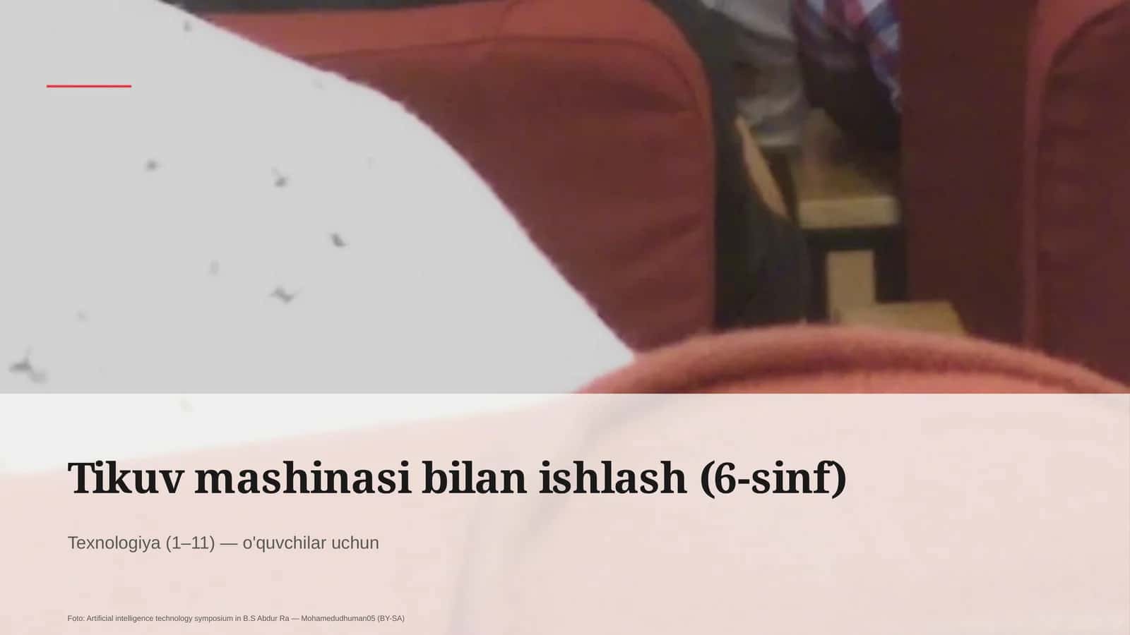 Tikuv mashinasi bilan ishlash (6-sinf) 1