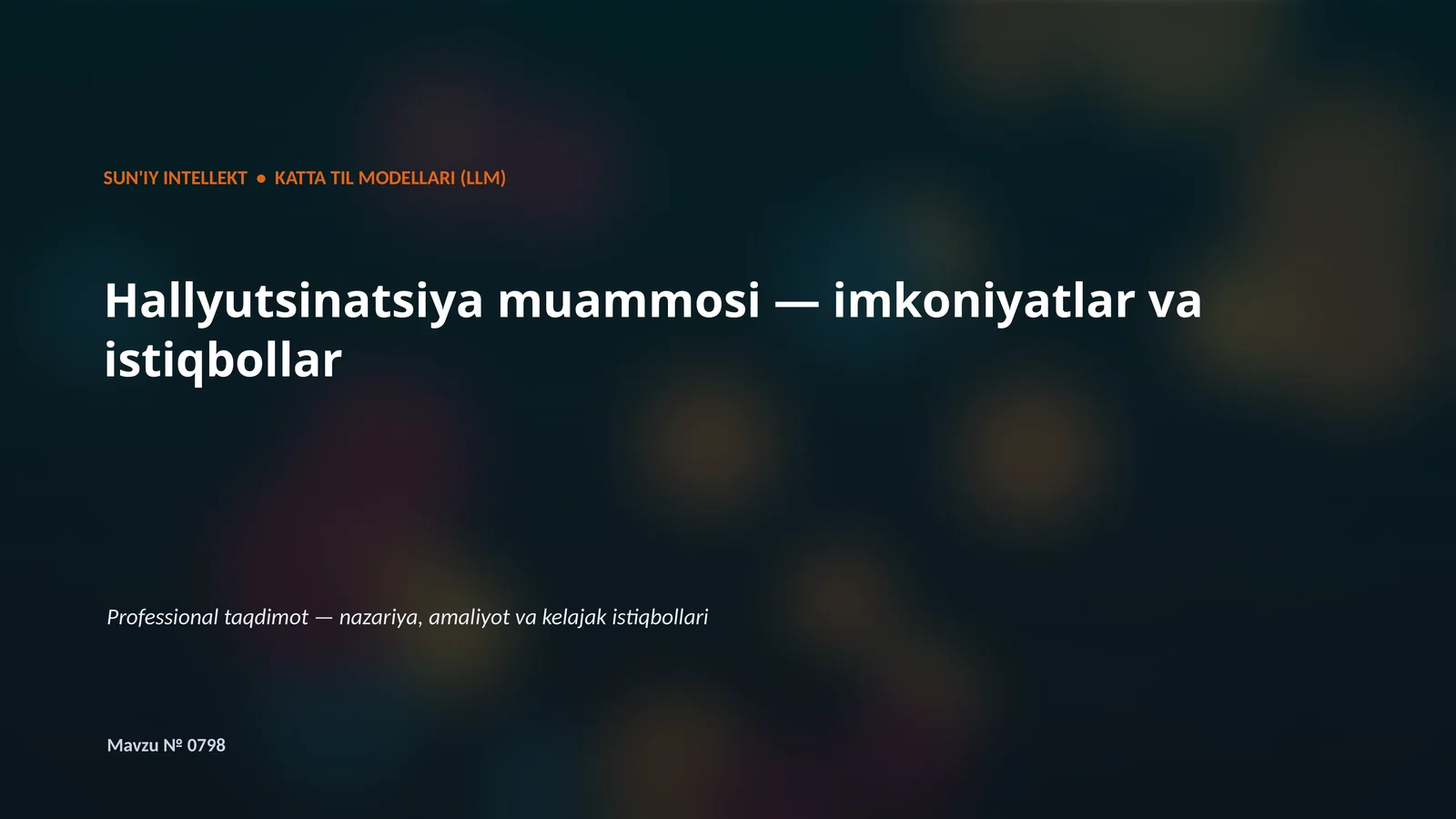 Katta til modellari — ulkan matn massivlarida 1