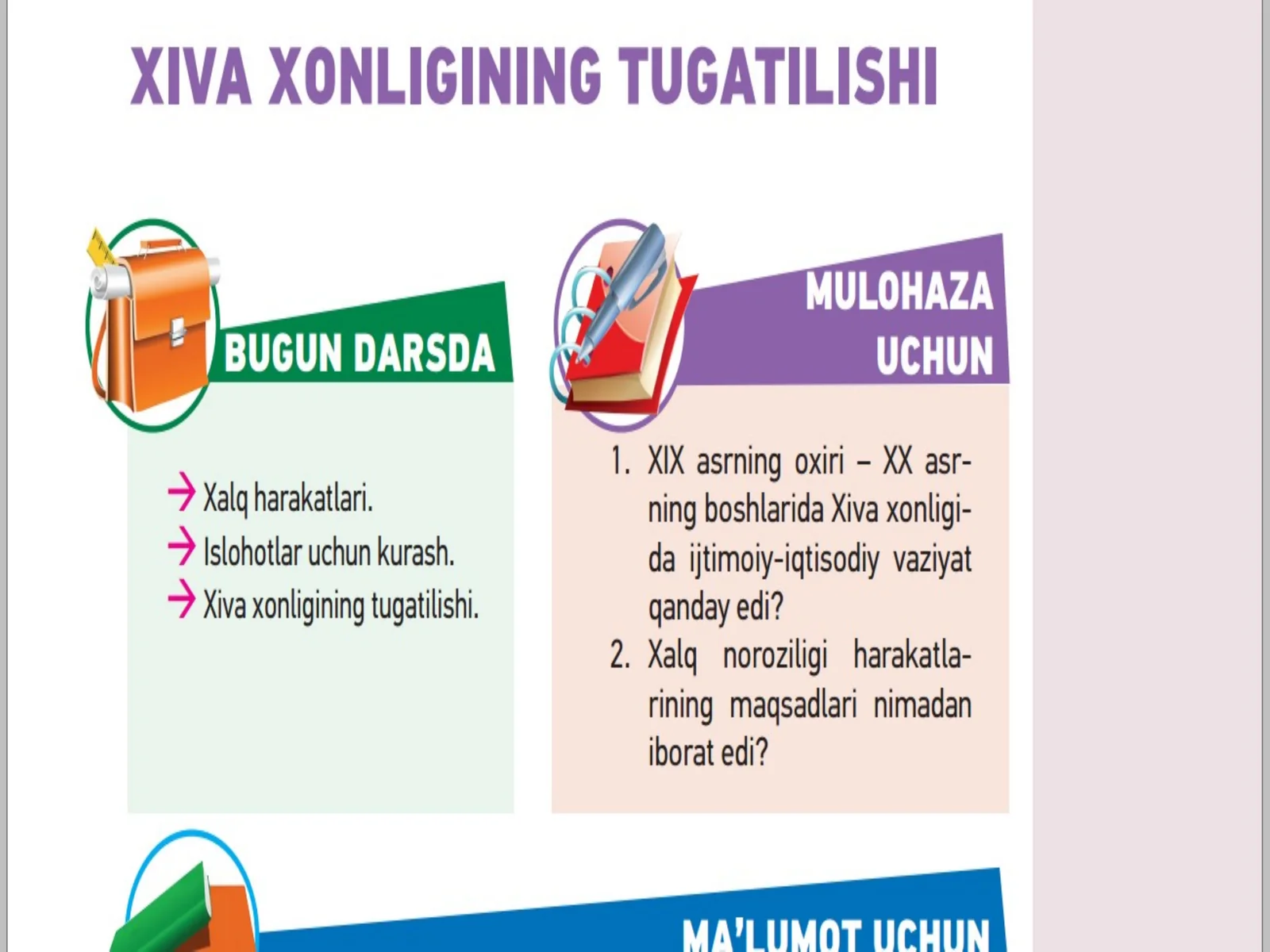 O’tgan darslarni takrorlash 1
