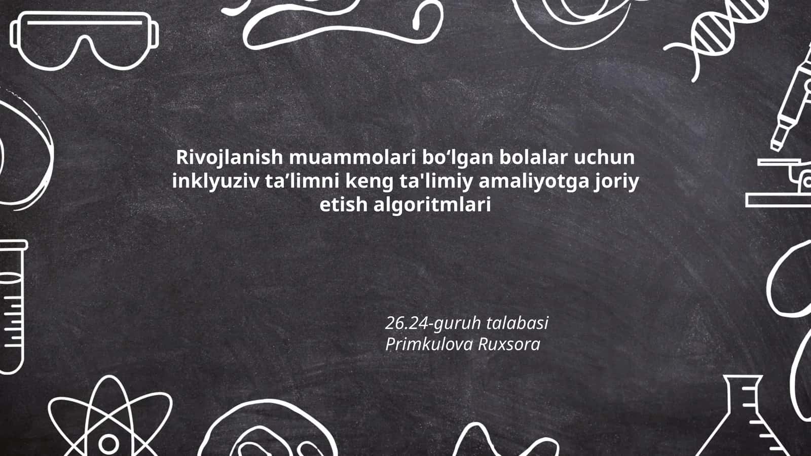Inklyuziv taʼlimni keng ta'limiy amaliyotga joriy etish algoritmlari 1