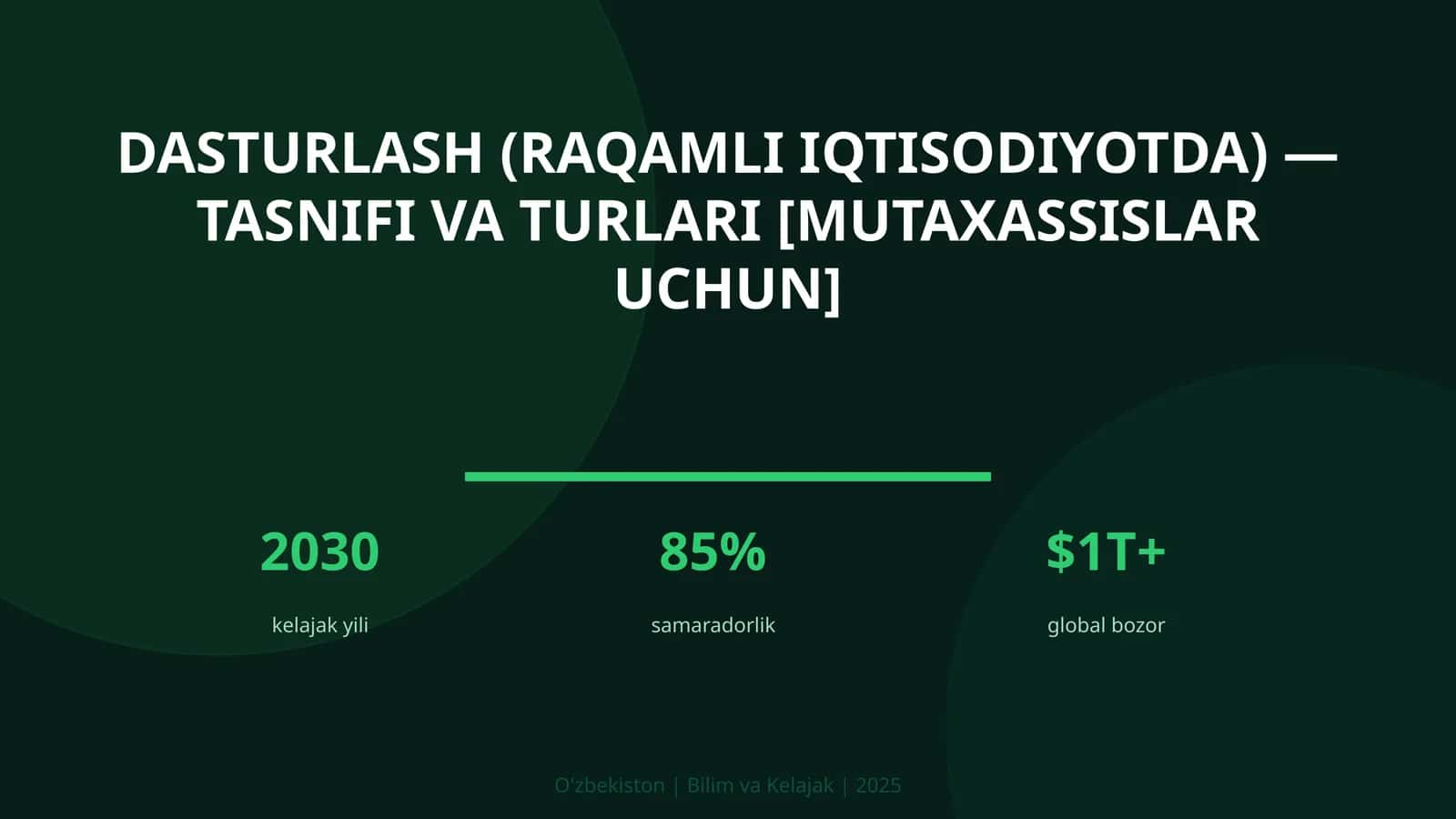 Dasturlash (raqamli iqtisodiyotda) — tasnifi va turlari [mutaxassislar uchun] 1