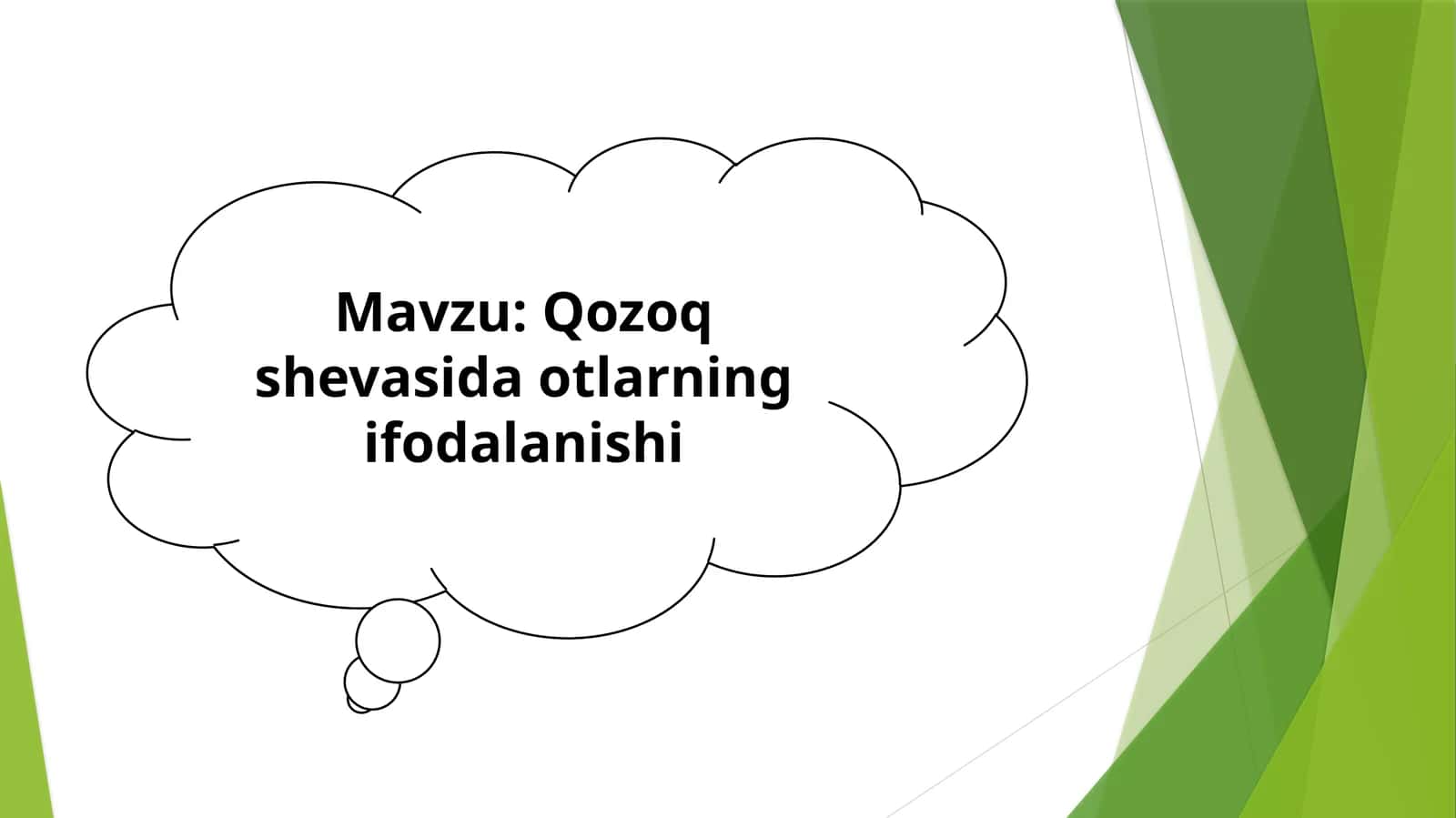 Qozoq shevasida otlarning ifodalanishi 1