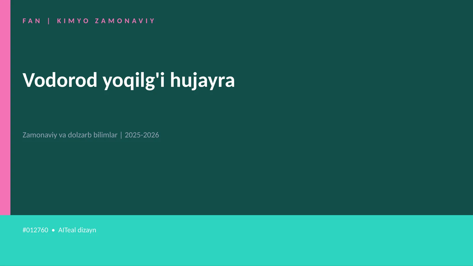 Vodorod yoqilg'i hujayra 1