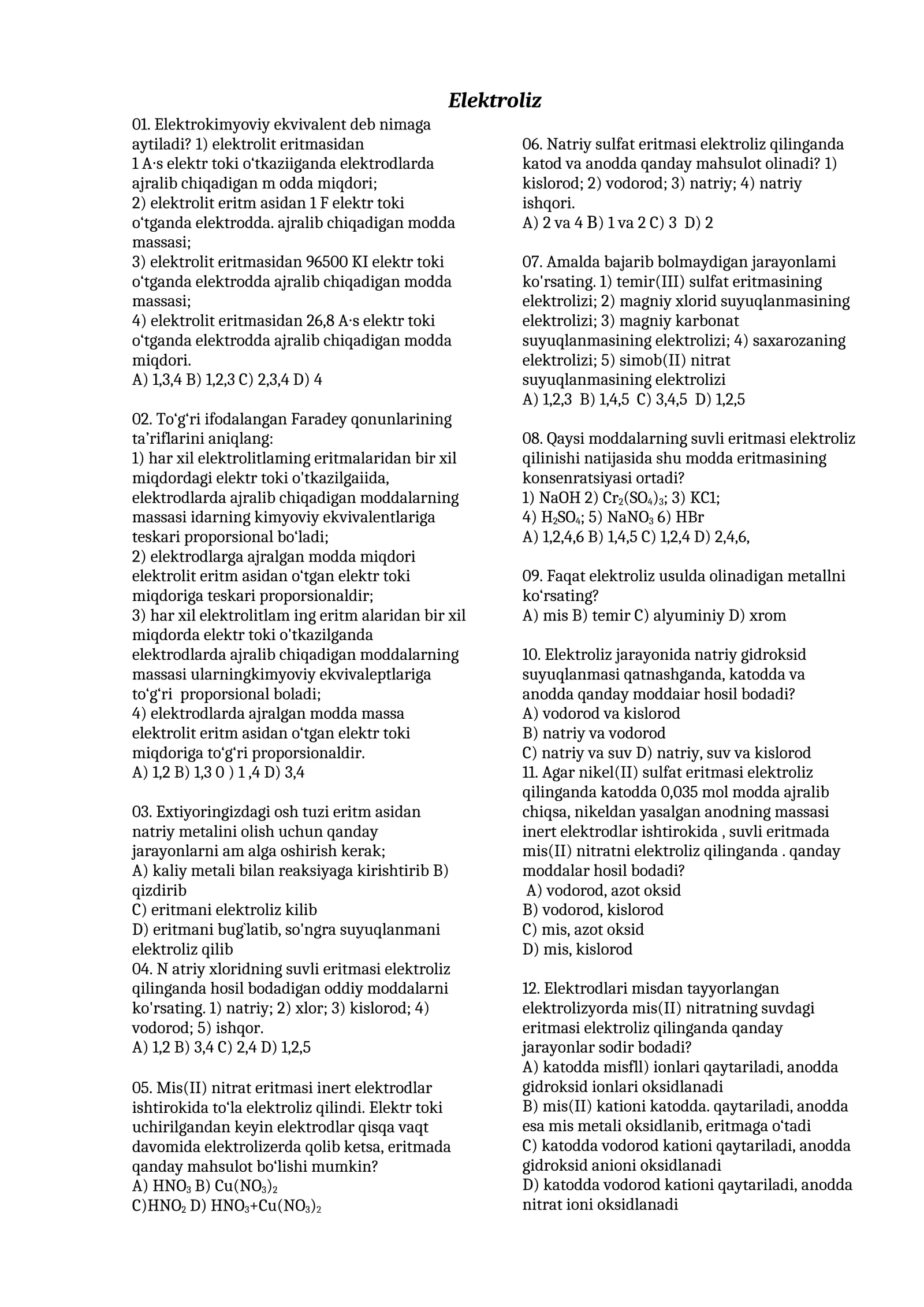 Elektroliz 1