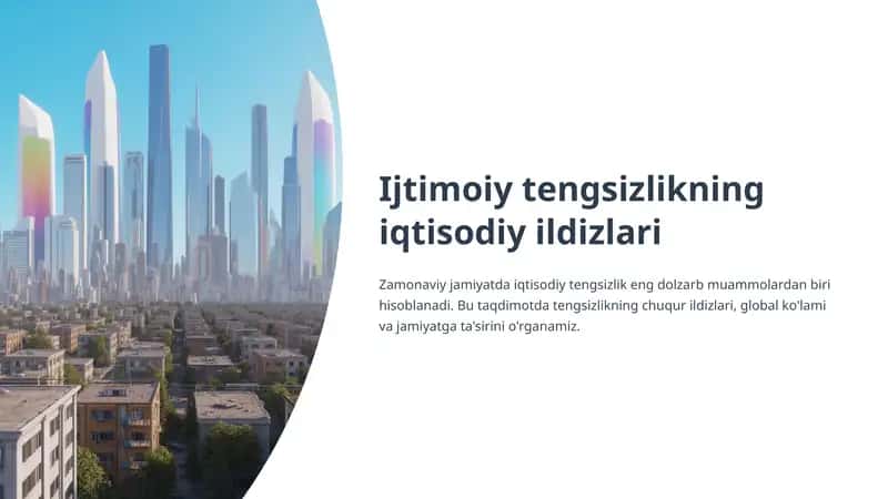 Ijtimoiy tengsizlikning iqtisodiy ildizlari 1